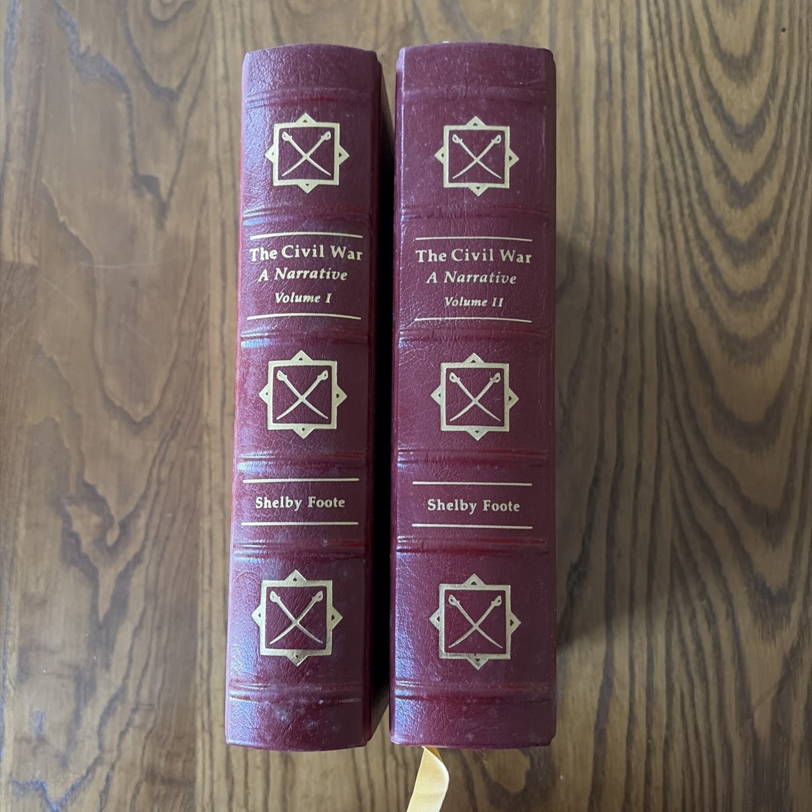 Shelby Foote THE CIVIL WAR A NARRATIVE Signed Easton Press Vol 1-2 Leather 1991