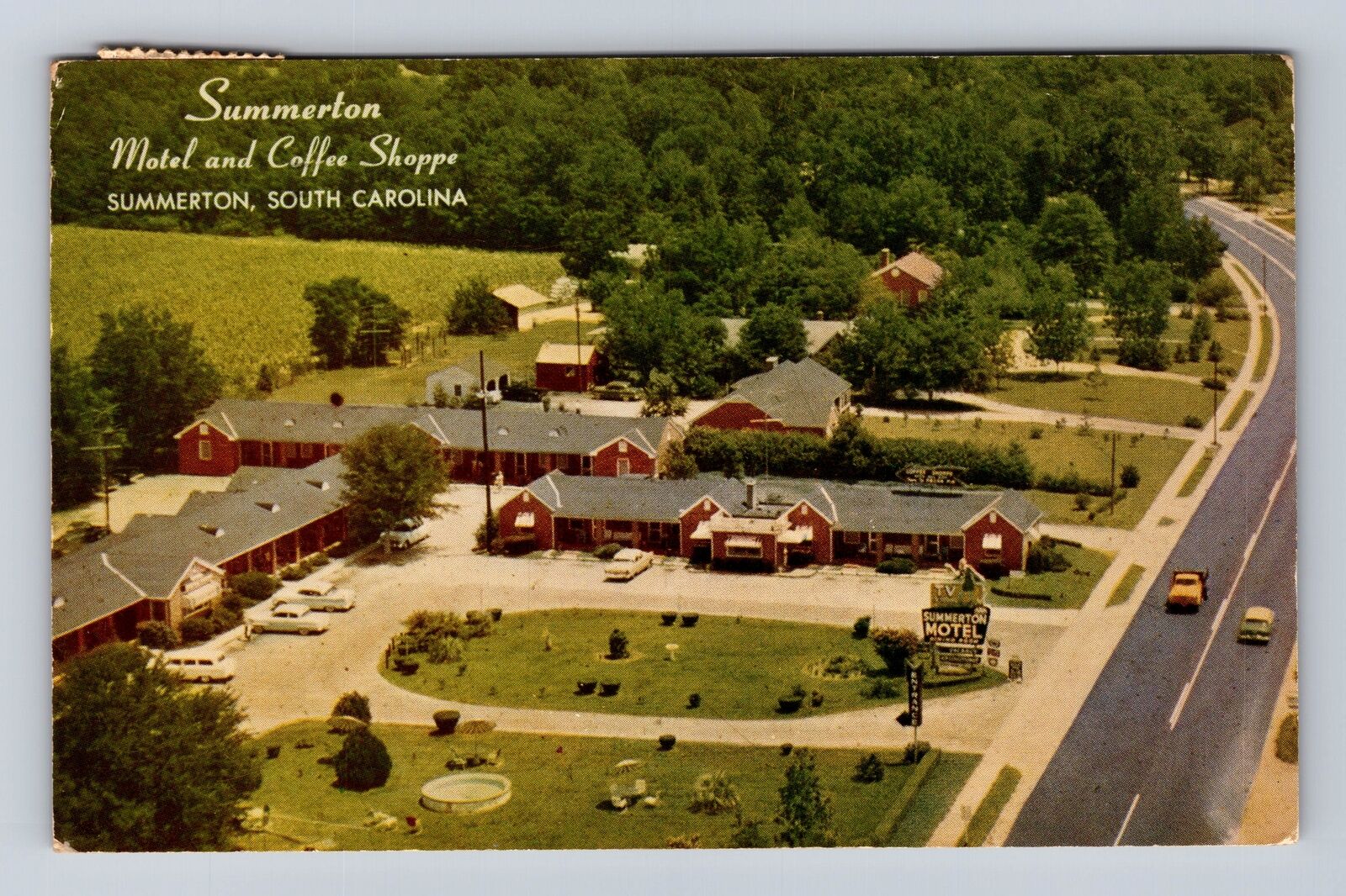 Summerton SC- South Carolina, Summerton Motel, Advertise, Vintage c1958 Postcard