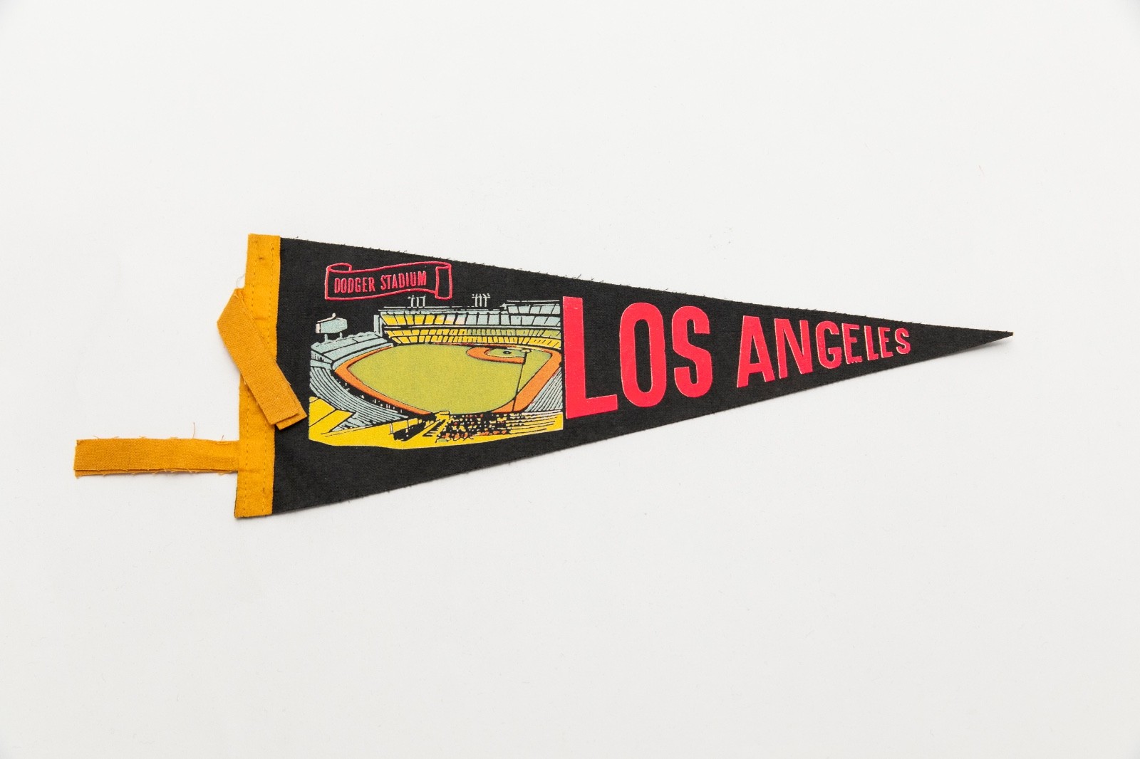 Vintage Dodger Stadium Los Angeles California Souvenir Felt Pennant 12
