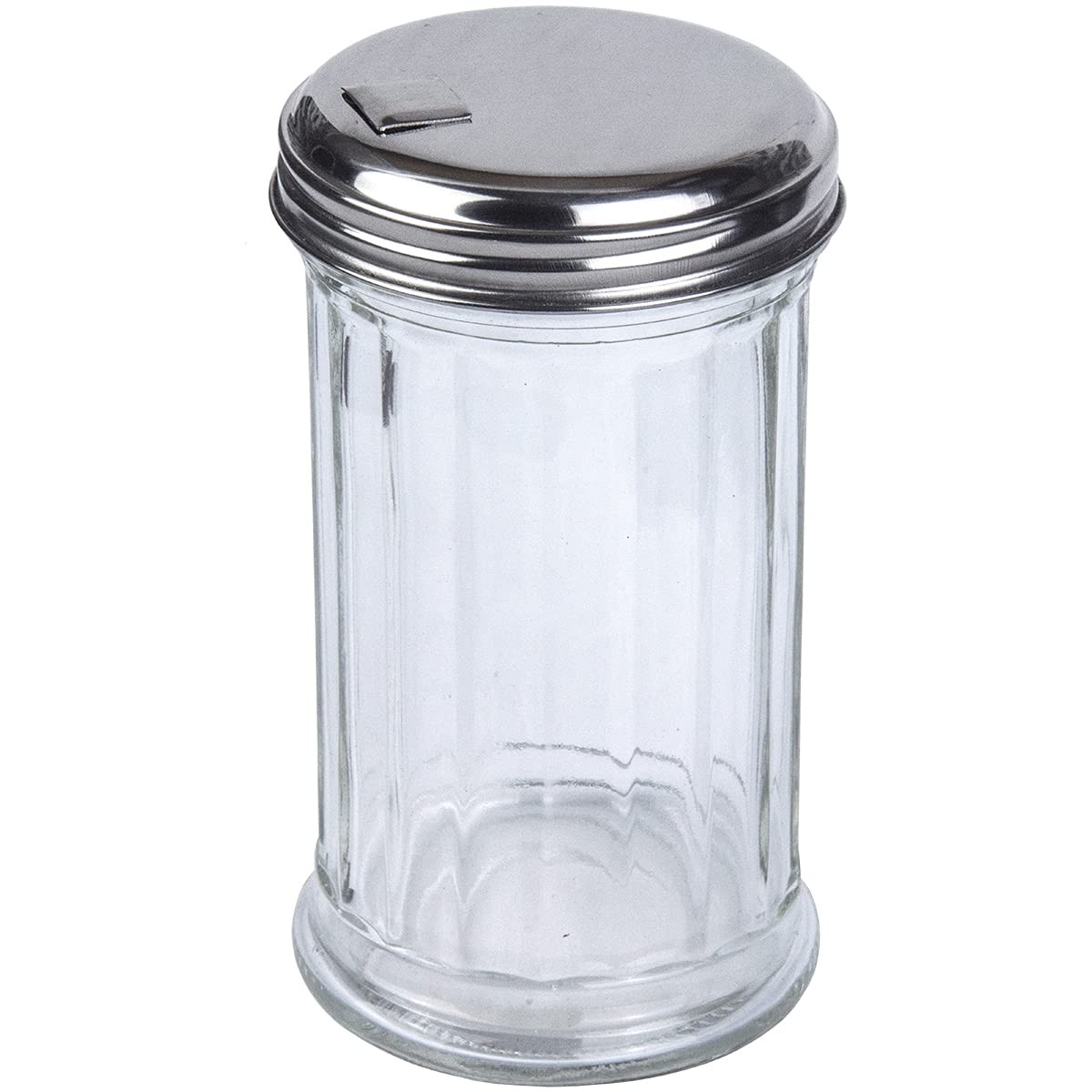 BNYD Glass Sugar Shaker Dispenser Pourer, 5.5 inch | Clear glass shaker bottle w