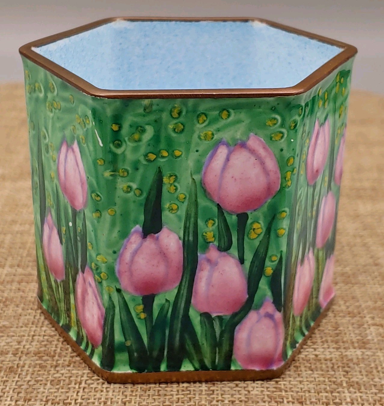 Kelvin Chen Hand Painted Tulip Trinket Box 2005 Signed And Numbered #99