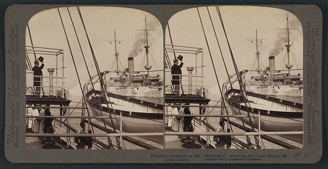 Photo:Oyster Bay New York Theodore Roosevelt 1903 Mayflower Naval Parade