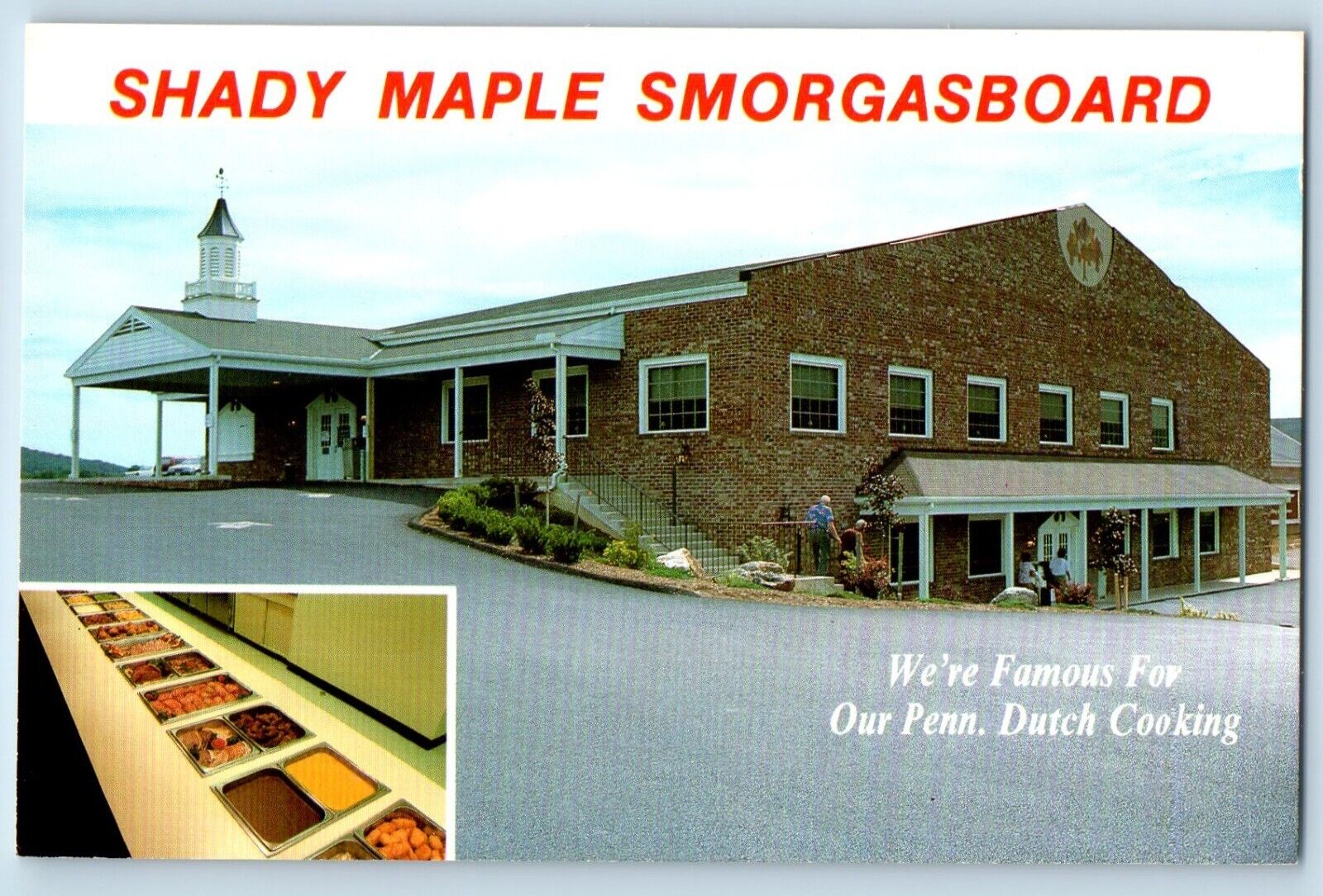 East Earl Pennsylvania PA Postcard East Blue Ball Shady Maple Smorgasboard c1960