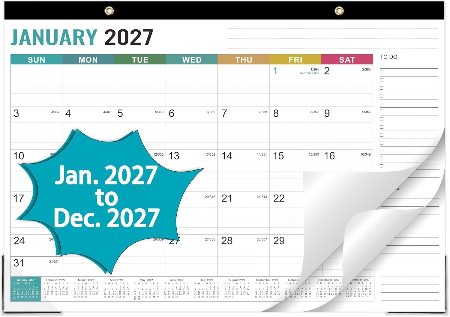 2027 Desk Calendar - Desk Calendar 2027, 12 Monthly 17\