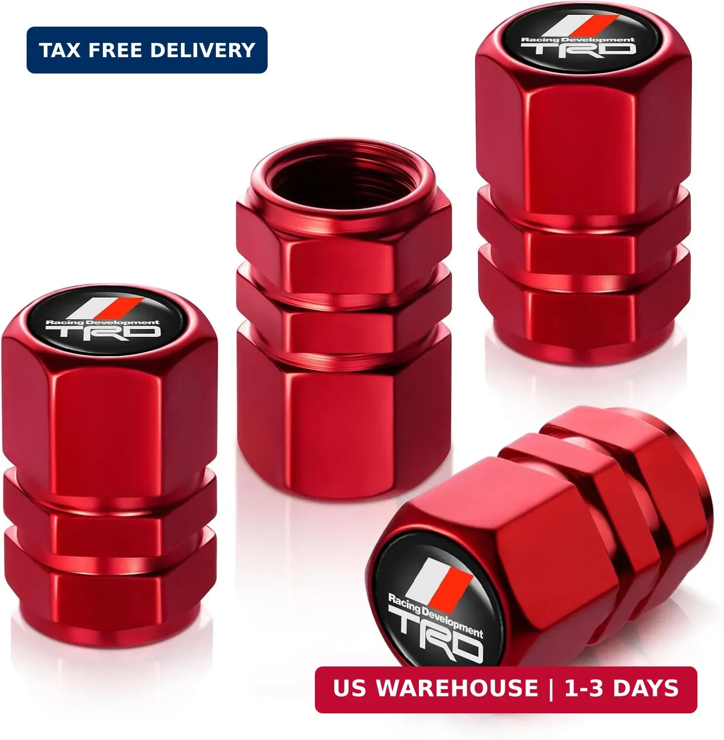Tire Valve Stem Caps, Compatible with Toyota TRD Series Stem Cap Universal Car A
