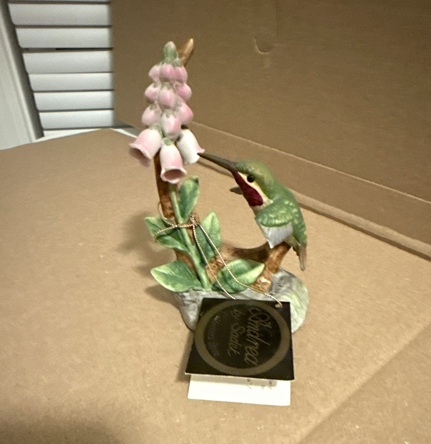 Andrea by Sadek Calliope Hummingbird Bird Porcelain Figurine Statue