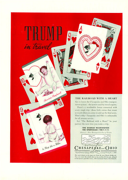 1937 Chesapeake & Ohio Railroad TRUMP VINTAGE MAGAZINE PRINT ADVERTISEMENT