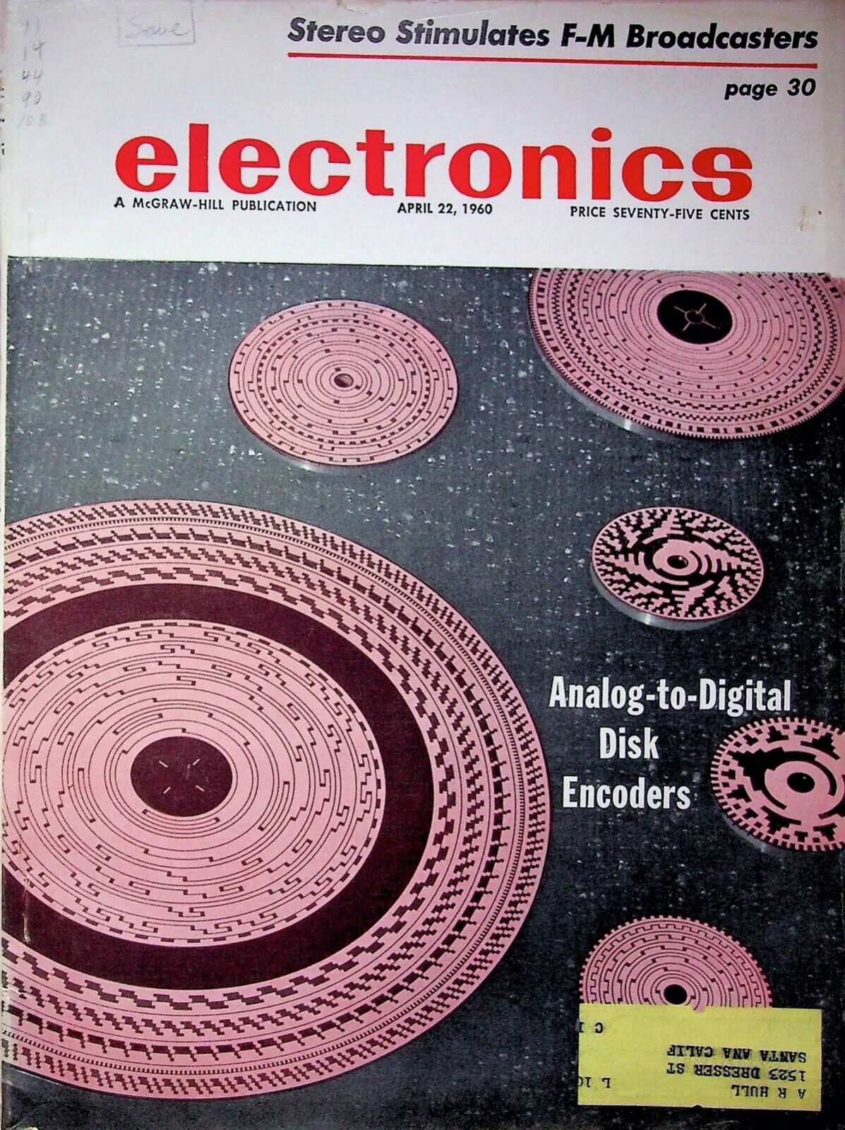 STEREO STIMULATES F-M BROADCASTERS - ELECTRONICS MAGAZINE, APRIL 22, 1960