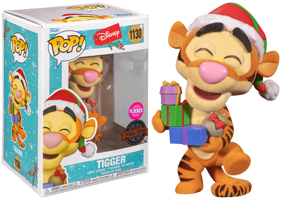 Funko Pop Disney Holiday Christmas Tigger Flocked Exclusive Collectible Toy NEW