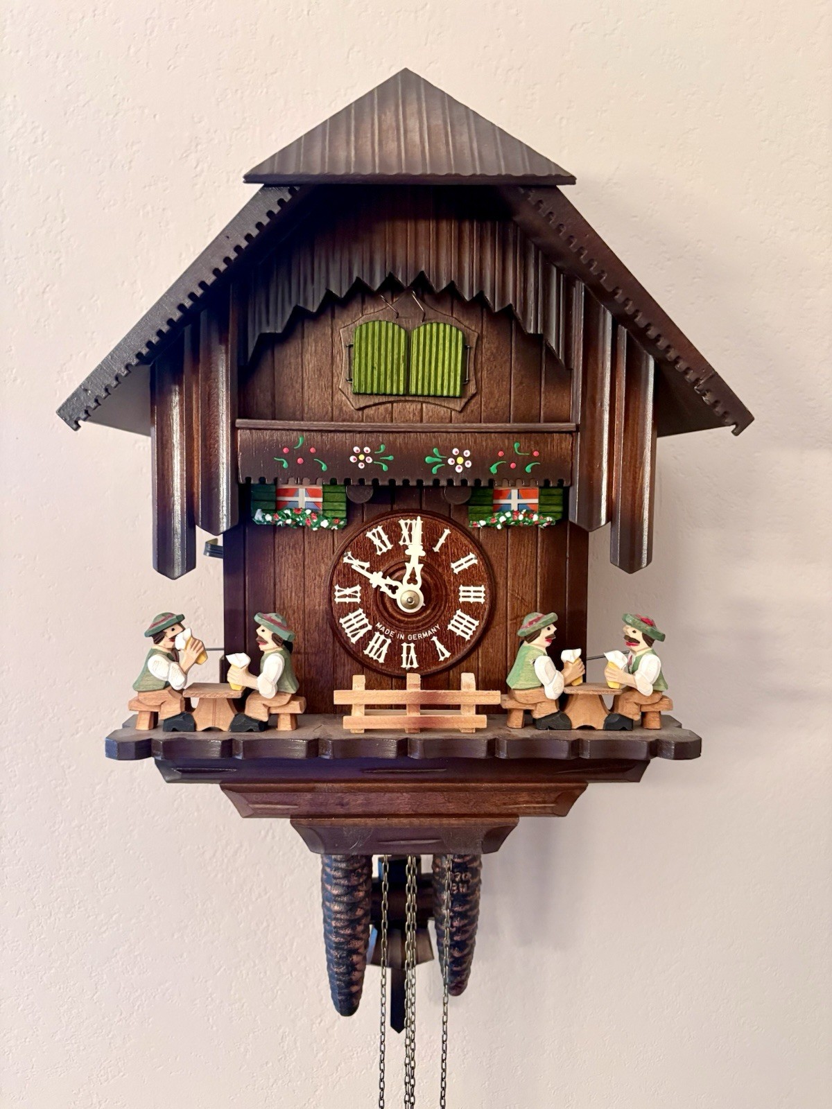 Hubert Herr Black Forest Beer Drinker Cuckoo Clock