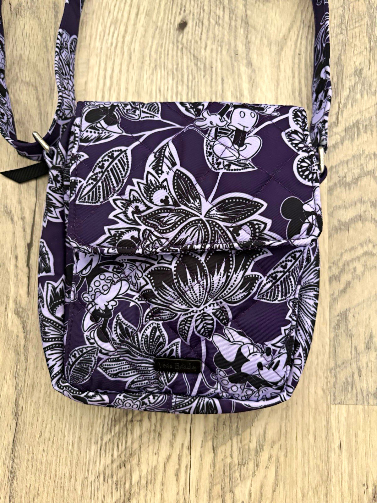 Vera Bradley Disney Mickey & Minnie Mouse Floral Small Crossbody Bag Purple Vera Bradley Disney Mickey & Minnie Mouse Floral Small Crossbody Bag Purple