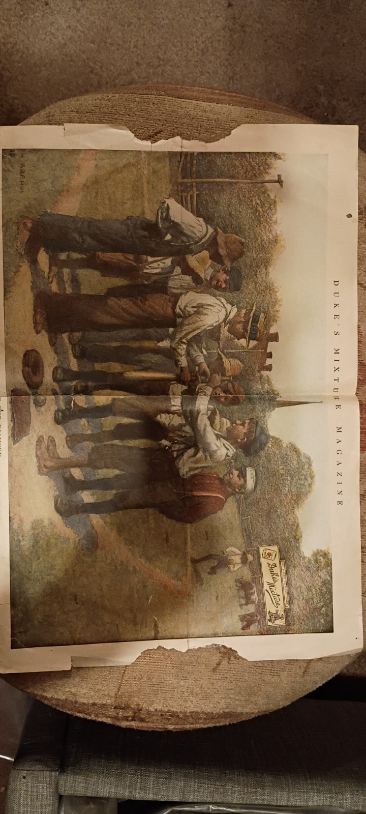 Vintage Duke's Mixture Magazine Advertising Print - Baseball Sandlot Art - Worth