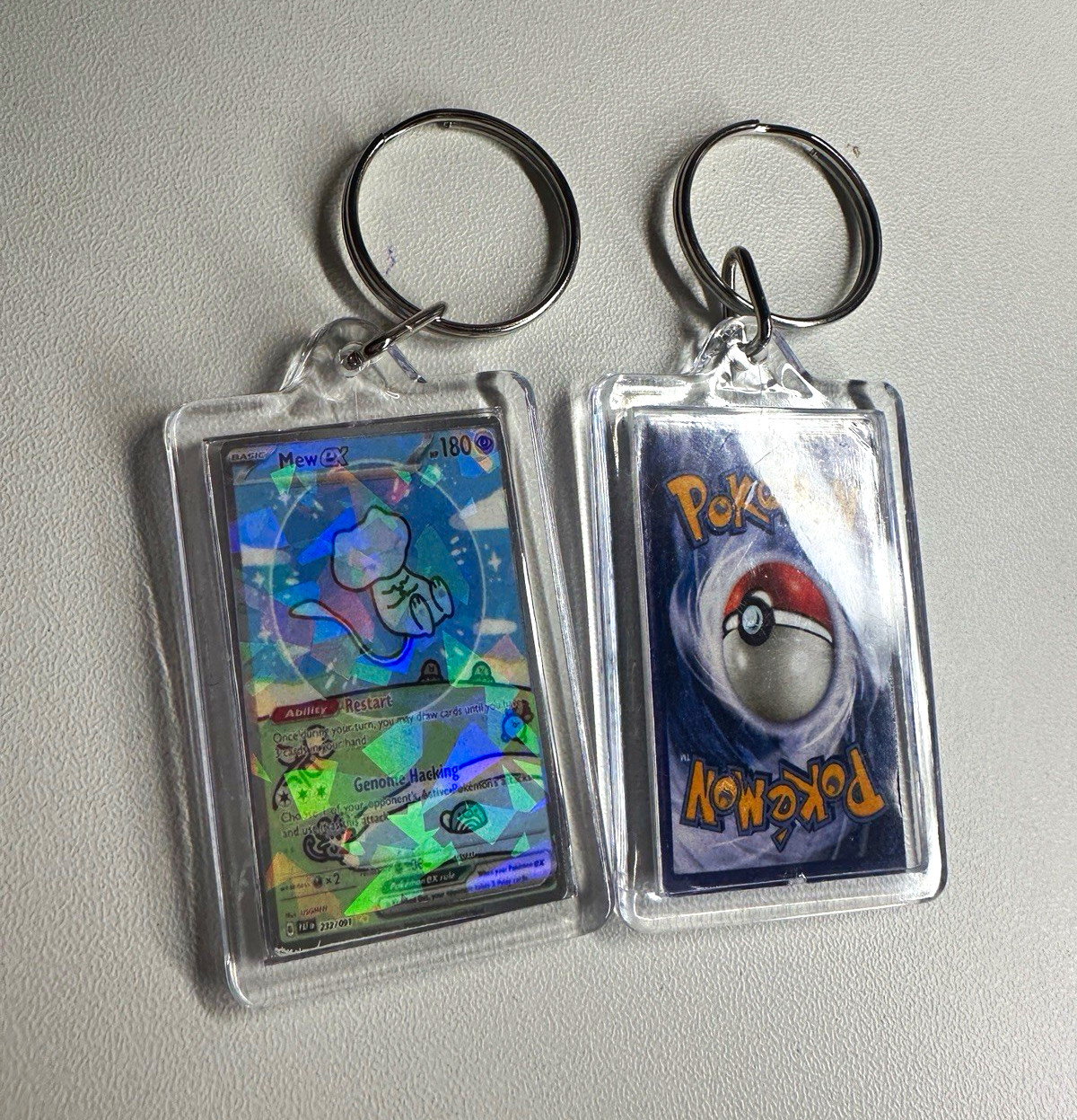 Bubble Mew ex Pokemon Keychain