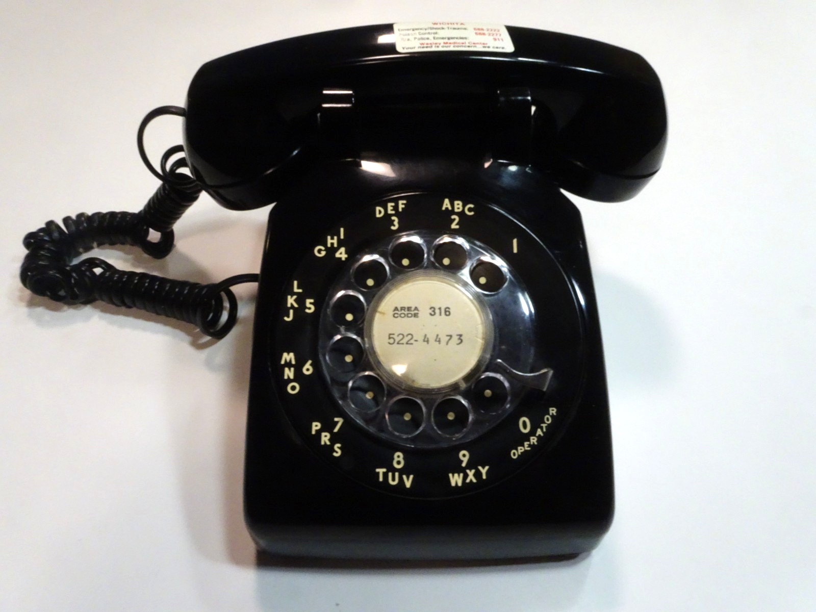 Vintage Southwestern Bell Rotary Desk Phone Black 500DM Vintage Southwestern Bell Rotary Desk Phone Black 500DM