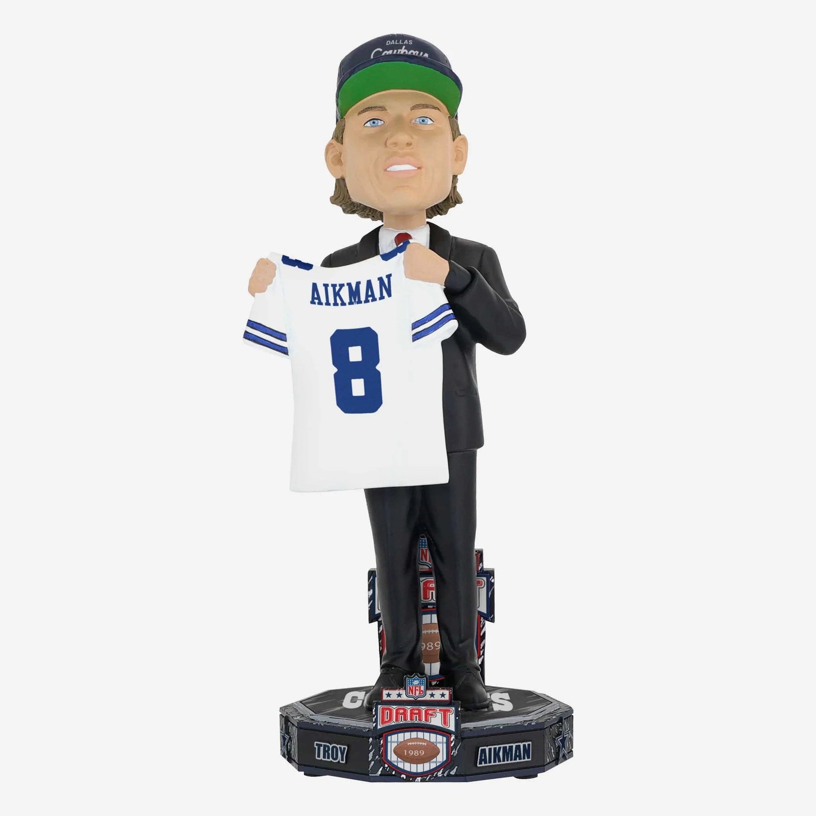 Troy Aikman Dallas Cowboys 1989 No. 1 Draft Pick Bobblehead NFL Football