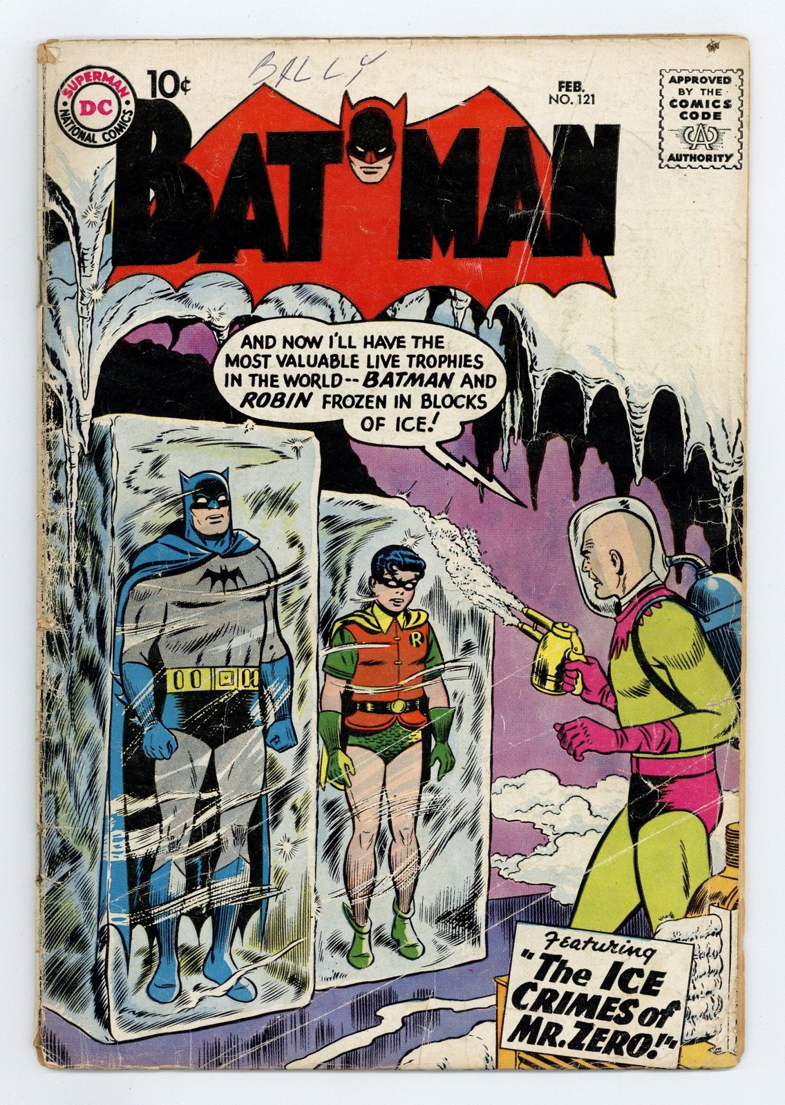 Batman #121 GD- 1.8 1959 1st app. Mr. Freeze