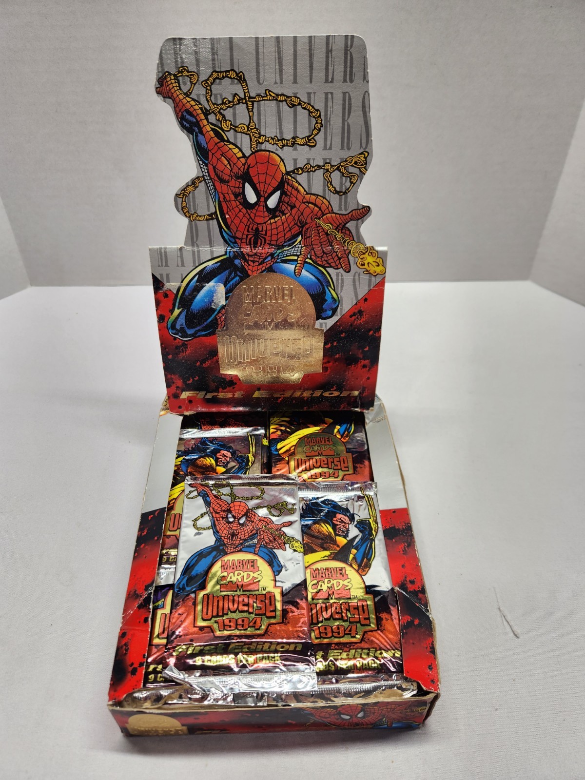 1994 Fleer Marvel Universe Cards First Edition Spider-man Open Box 32 New Packs 