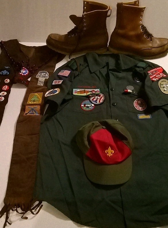 Vintage Boy Scouts Of America Adult Lot Chief Seattle Council Shirt Boots + More