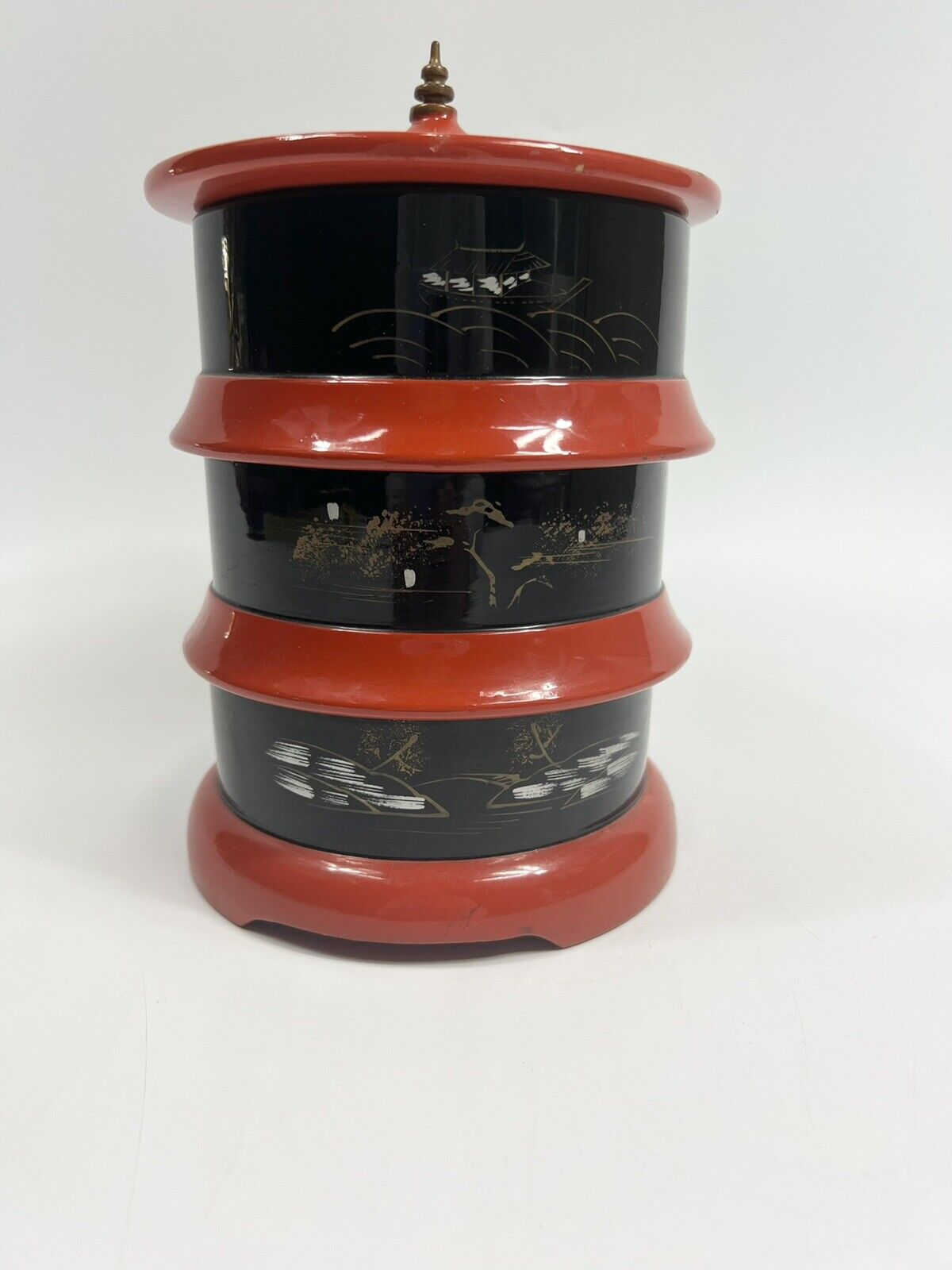 Vintage Japanese Lacquerware Lot Stacking bowls bento boxes w/ lid