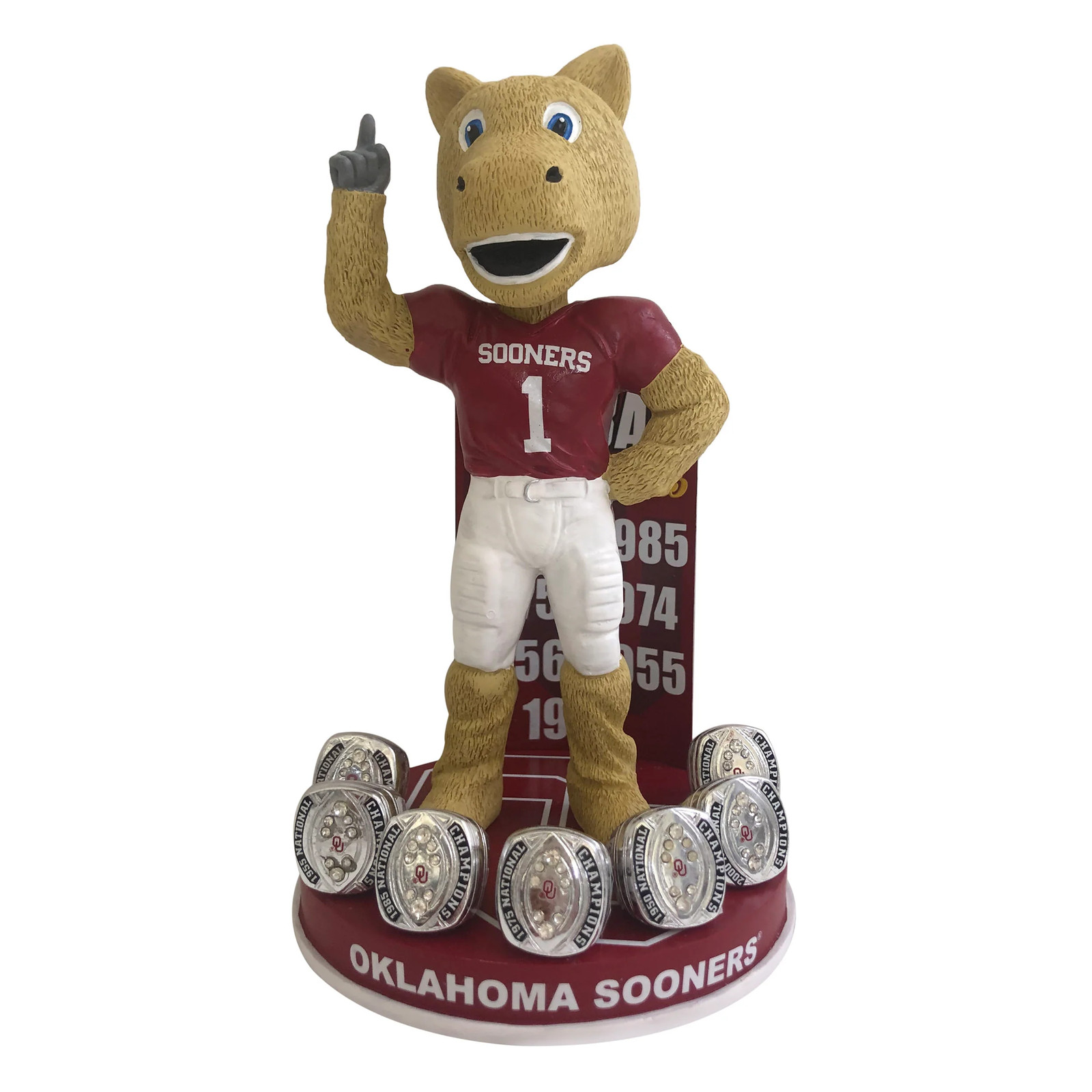 Boomer Oklahoma Sooners College Football Champions Bobblehead NCAA College