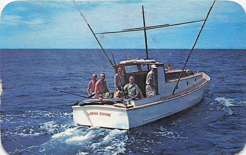 Postcard New Zealand: Big Game Fishing Boat Lorna Doone Posted 1969