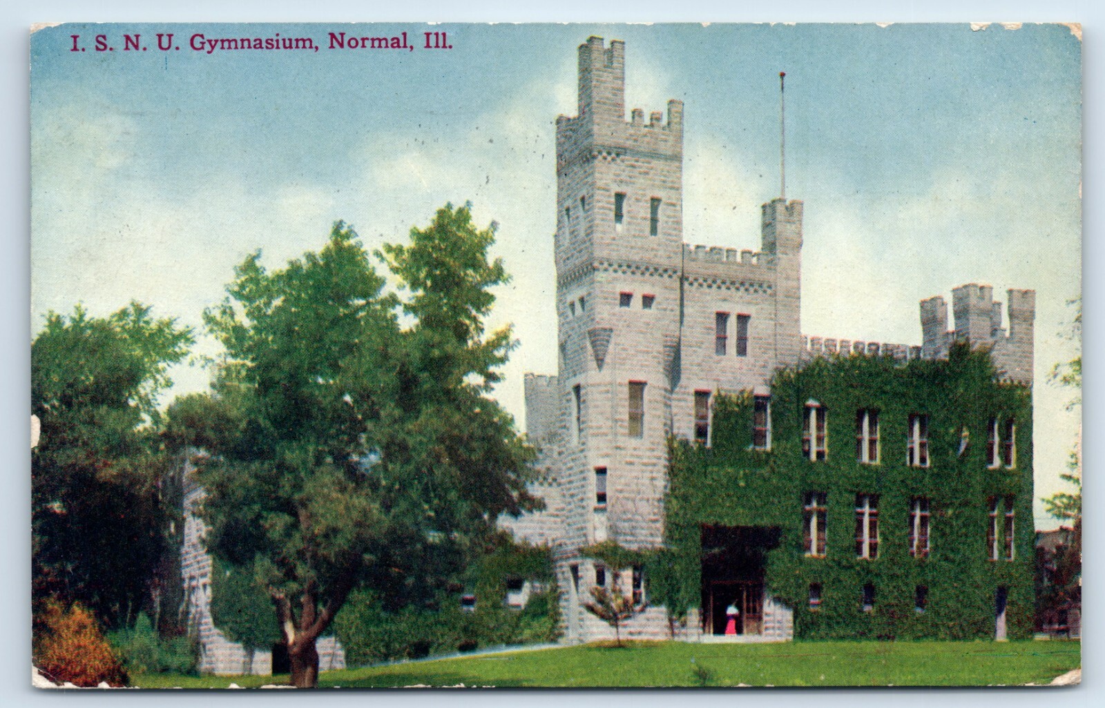 I.S.N.U. Illinois State Normal University Gymnasium c1911 Postcard