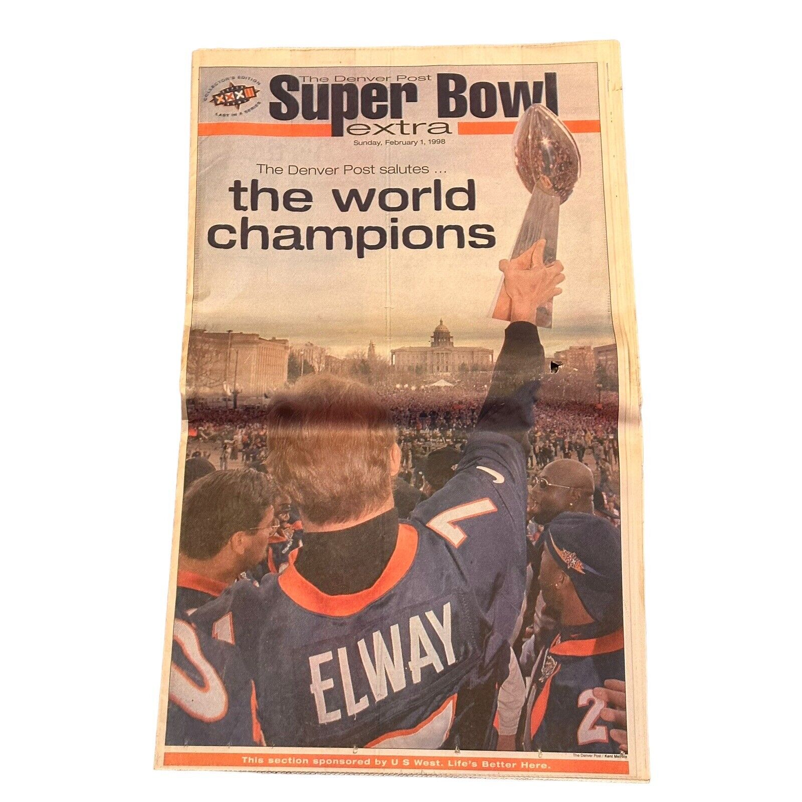 Denver Bronco Super Bowl newspaper Post SUPER BOWL XXXII Extra 3 Sections