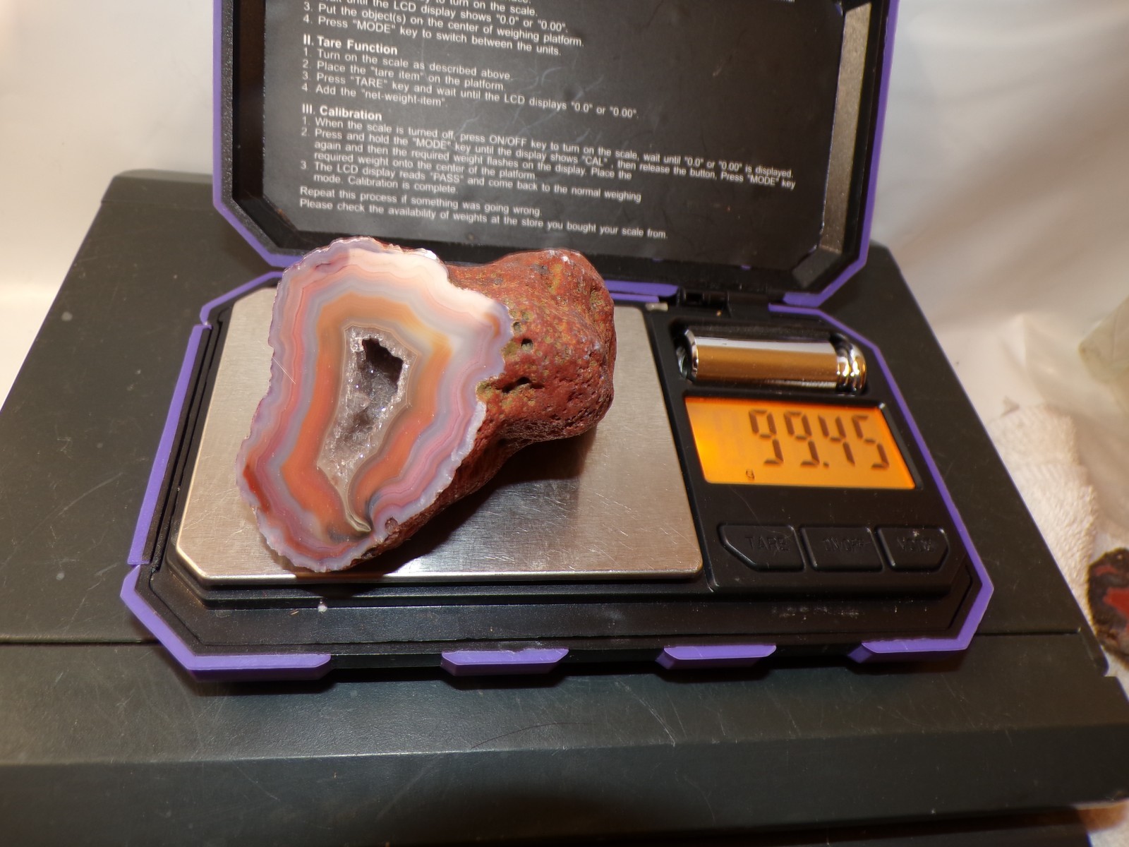 Condor Agate Polished Geode - 99.45 Grams, 1.75\