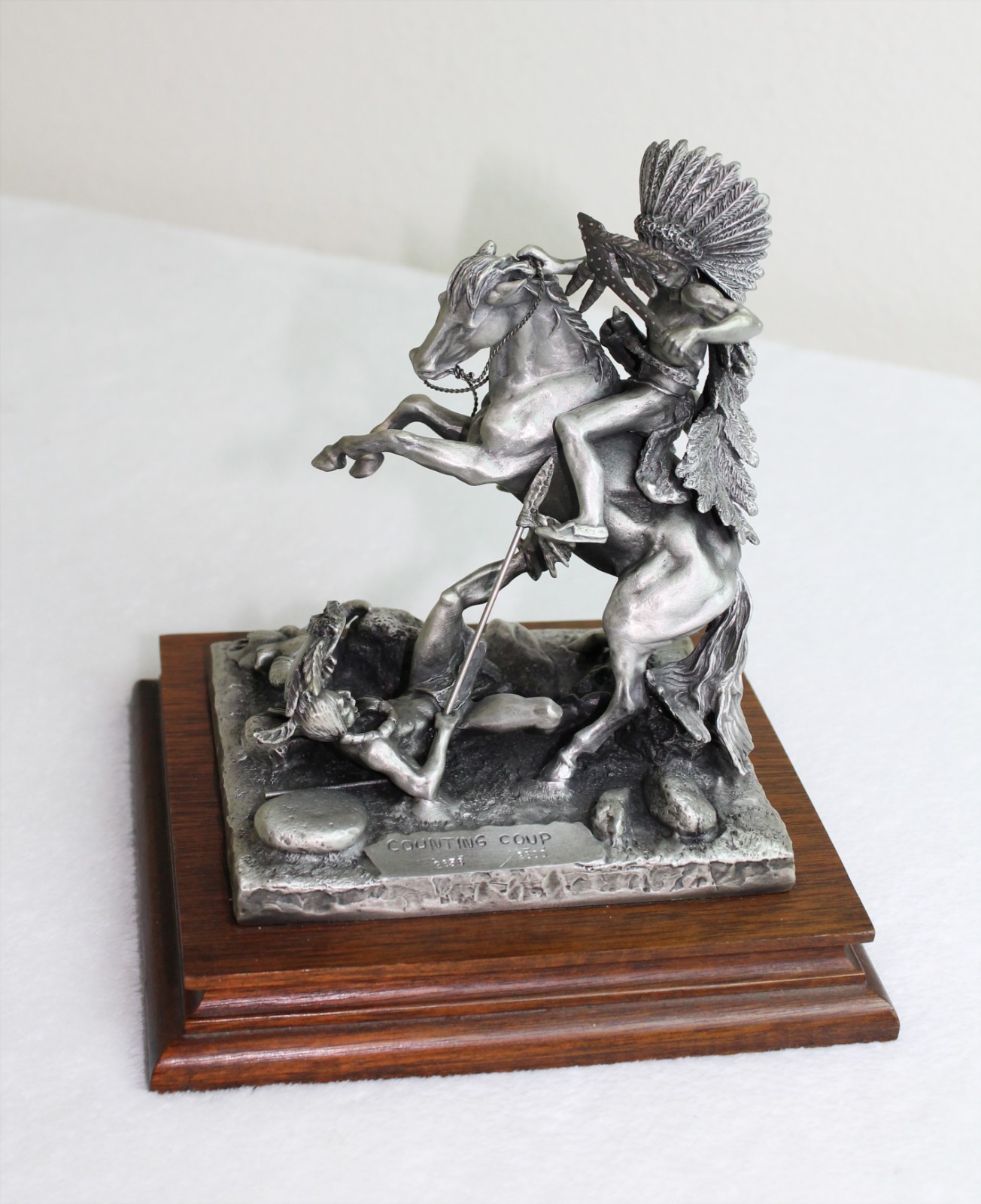 “Counting Coup” Chilmark Pewter Sculpture by Don Polland Native American