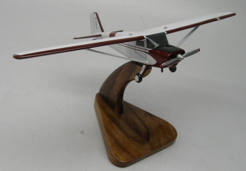 Luscombe Silvaire 8F Airplane Wood Model Replica Small 