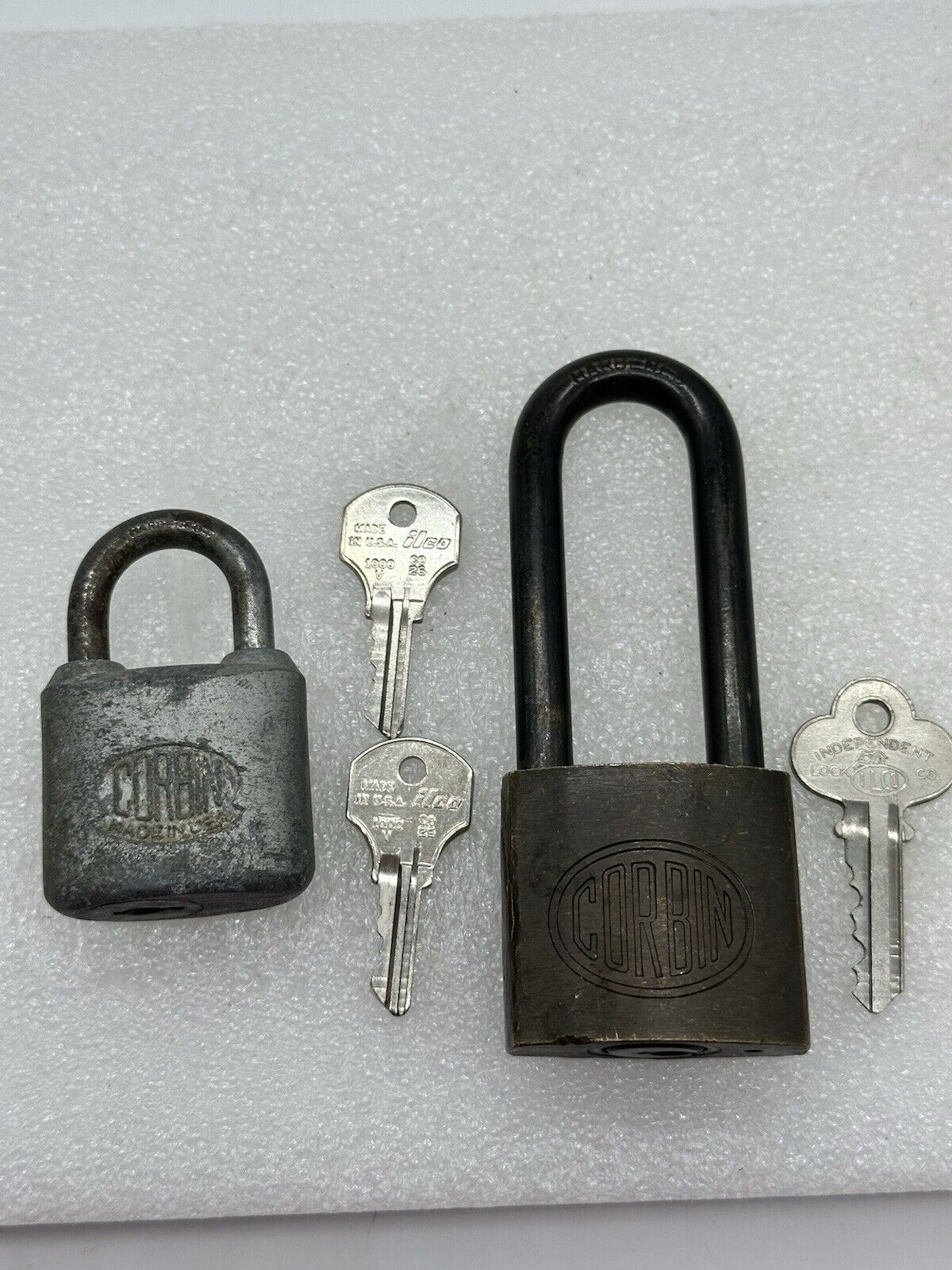 Set Of 2 Vintage Corbin Padlocks With keys