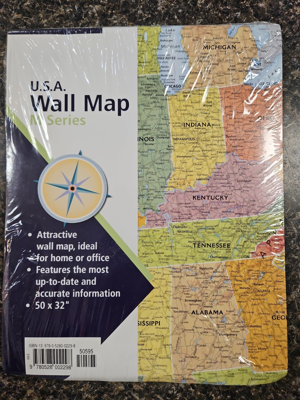 Rand McNally USA Wall Map (M Series) 50 X 32 NEW OUT OF PRINT
