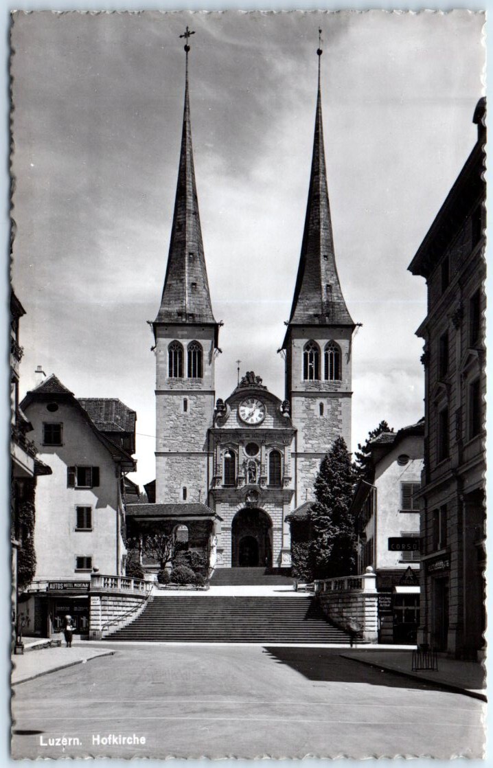 Postcard - Hofkirche - Lucerne, Switzerland