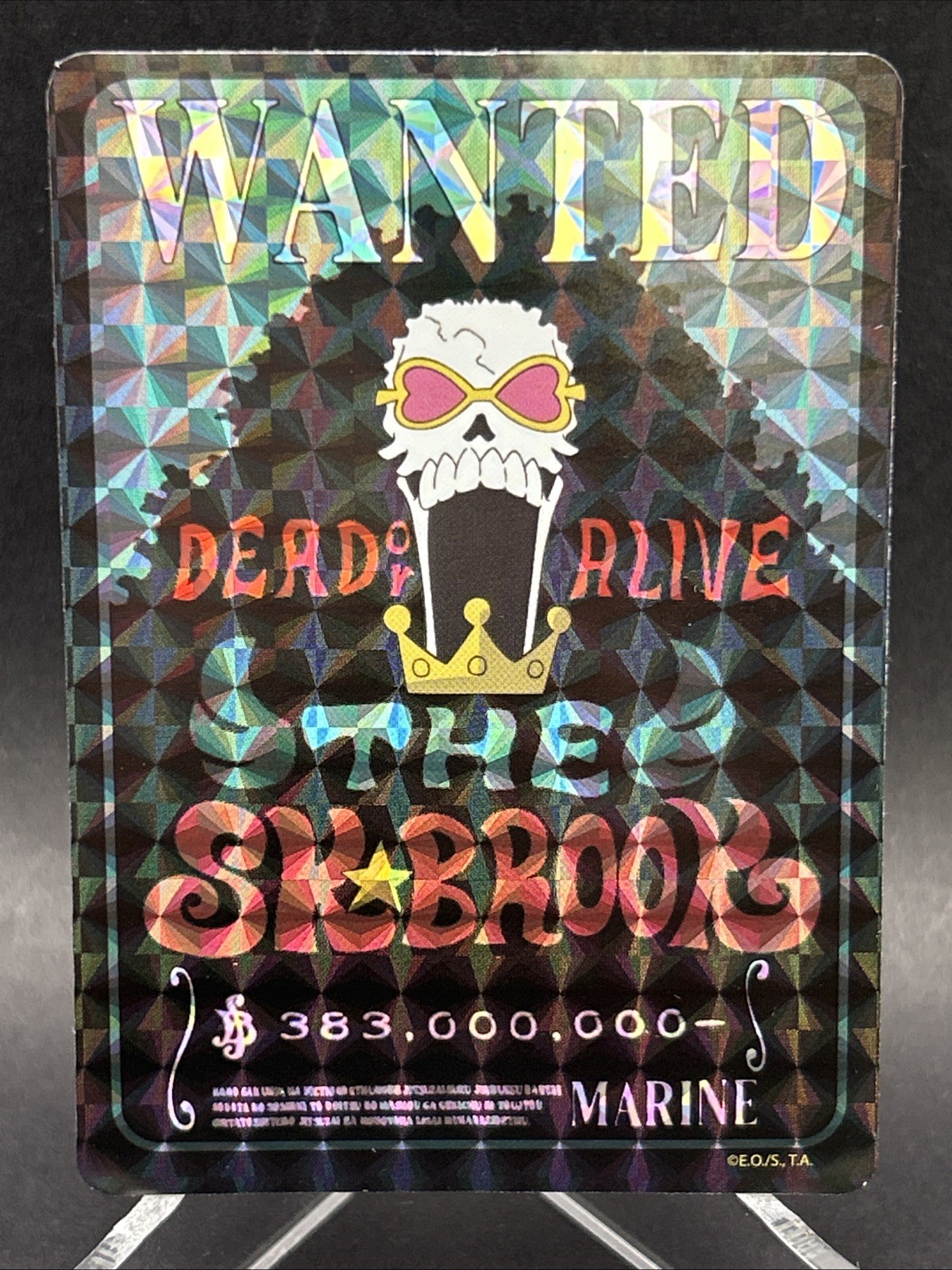 2024 One Piece Wanted Dead Or Alive The SK Brook Hologram Sticker