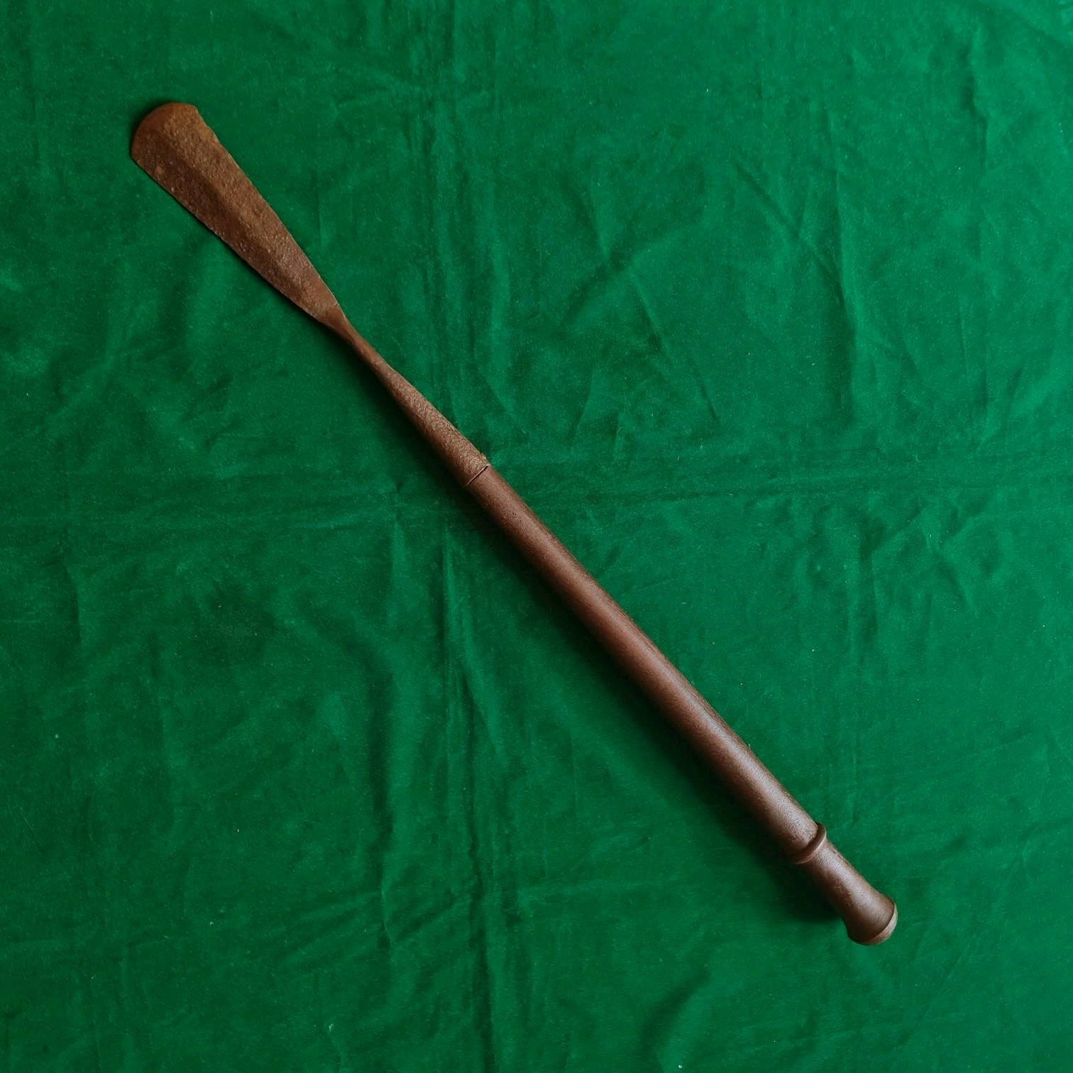 VTG 19 c flensing blade with spade tip with wood flensing harpoon whaling tool 
