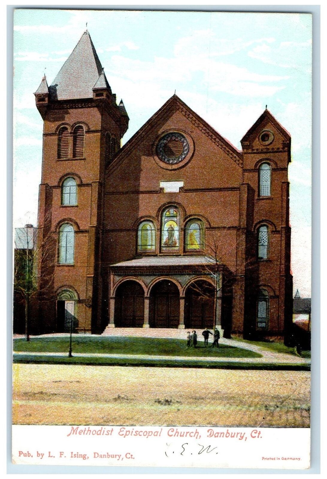 c1905s Methodist Episcopal Church Scene Danbury Connecticut CT Unposted Postcard
