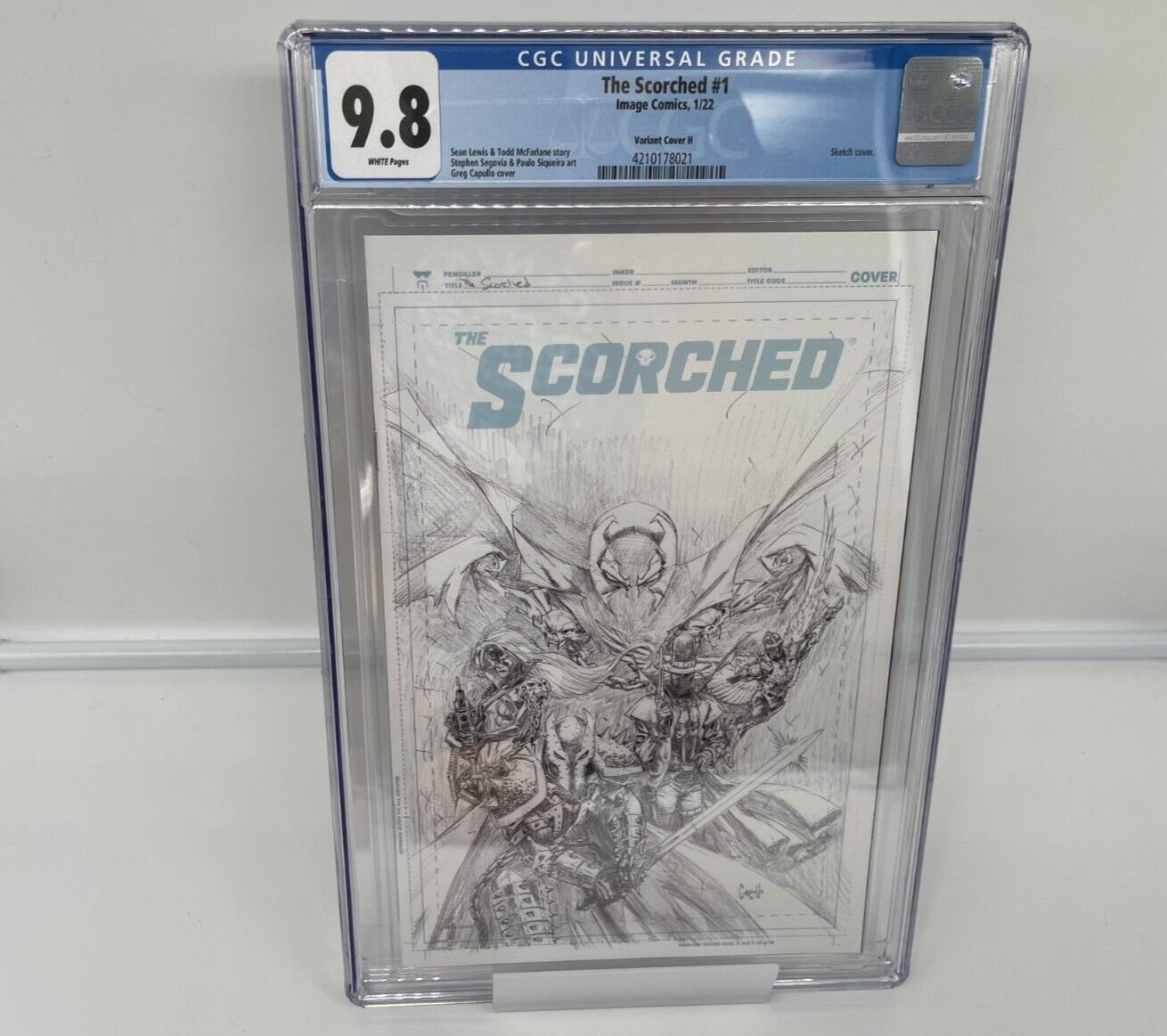 The Scorched #1 CGC 9.8 Capullo 1:50 Sketch Variant Spawn Image Comics 2022