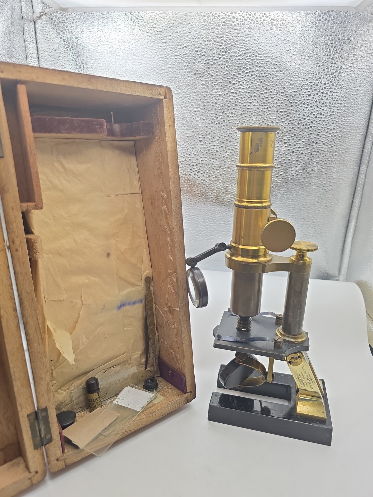 Maj. Walter Reed Surgeon U.S army medical museum Antique microscope 1899