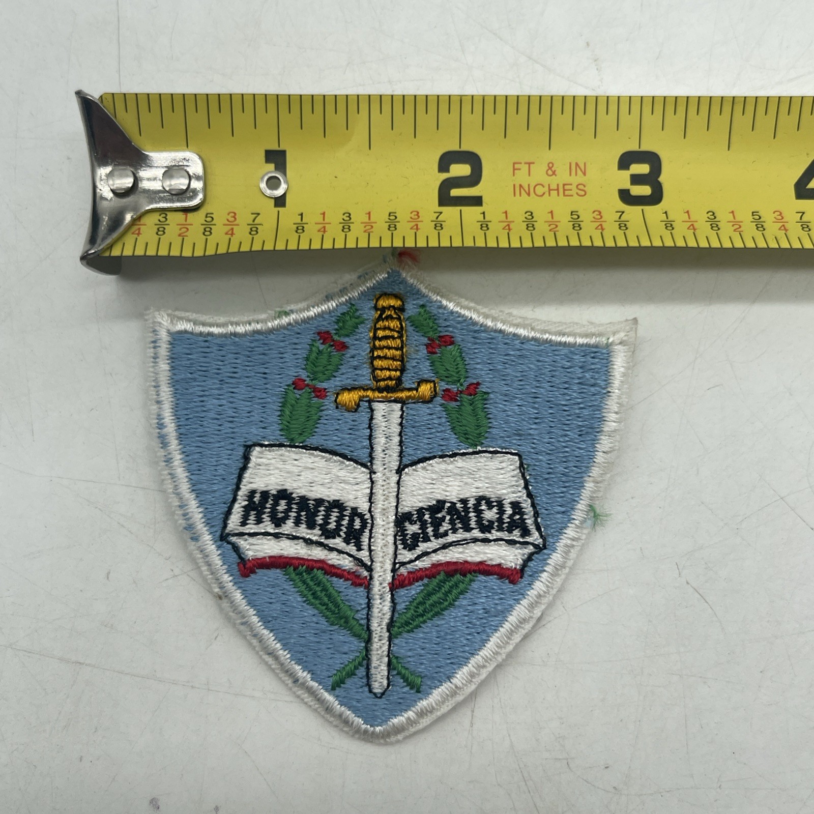 Vintage Guatemalan Officer Honor Ciencia Patch Adolfo Hall Military Academy