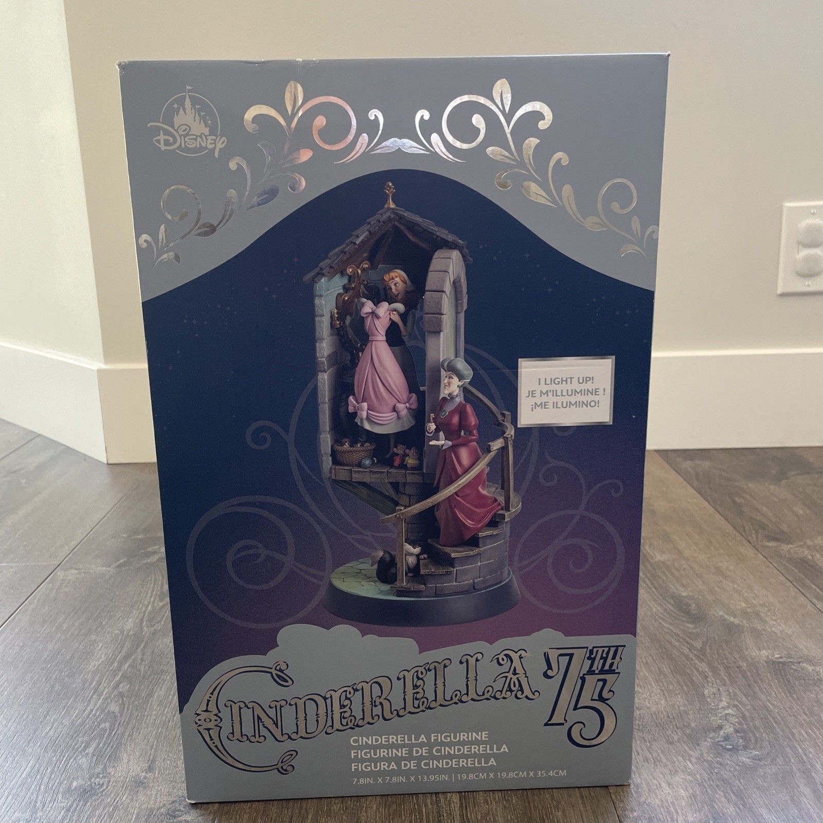 2025 Disney Parks Cinderella 75th Anniversary Light-Up Figurine New IN HAND 