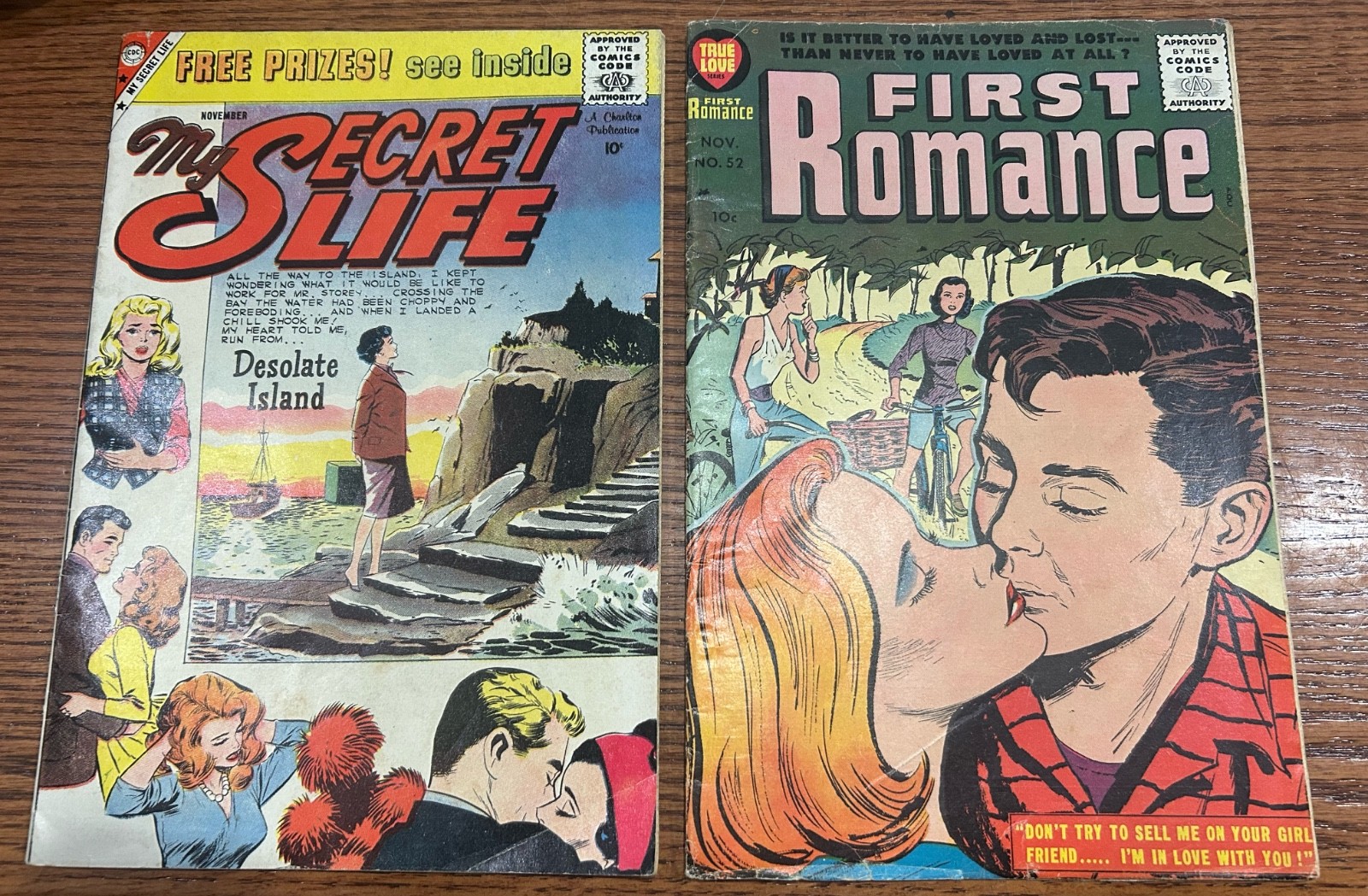 Vintage Romance Comics Lot My Secret Life & First Romance