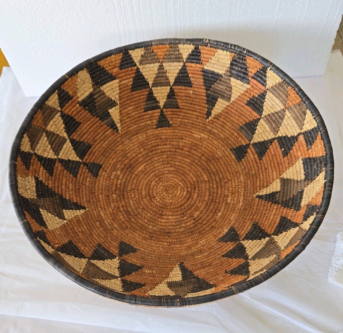 Antique Apache Yavapai Basket Bowl 17.5\