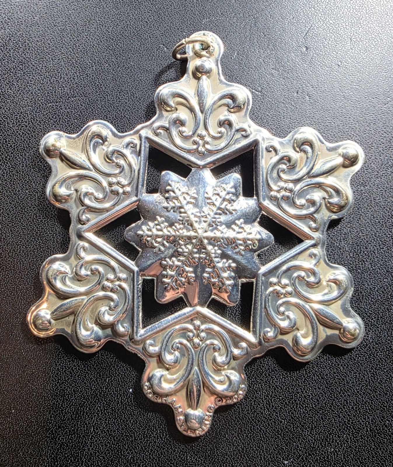 2009 Gorham Sterling Silver Snowflake Ornament