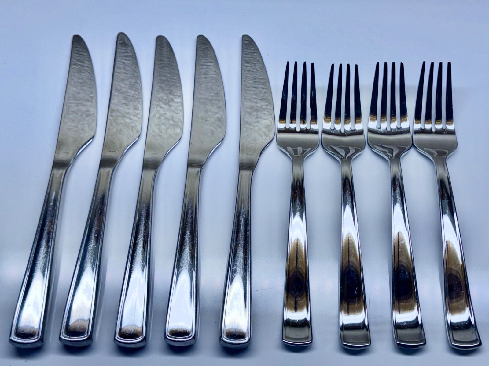 SILVERWARE WILLIAMS SONOMA MONACO  5 FRENCH KNIVES  4 DINNER FORK s Replacements