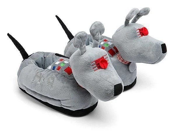 4th DR WHO TOM BAKER COMPANION K9 K-9 ROBOT DOG SLIPPERS WOMEN\'S 5-7 MEN\'S 4-5