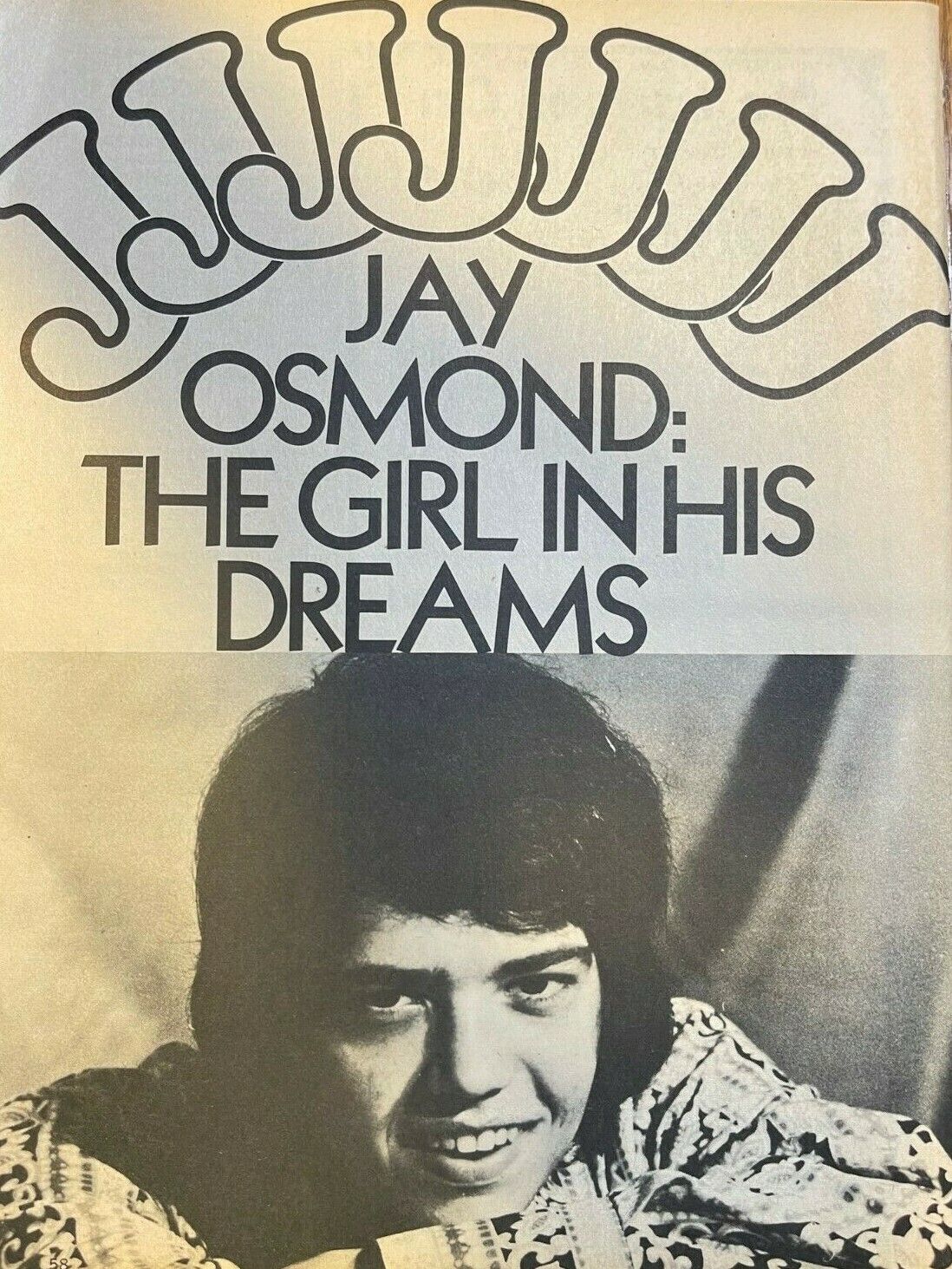 1972 Jay Osmond The Girl In His Dreams