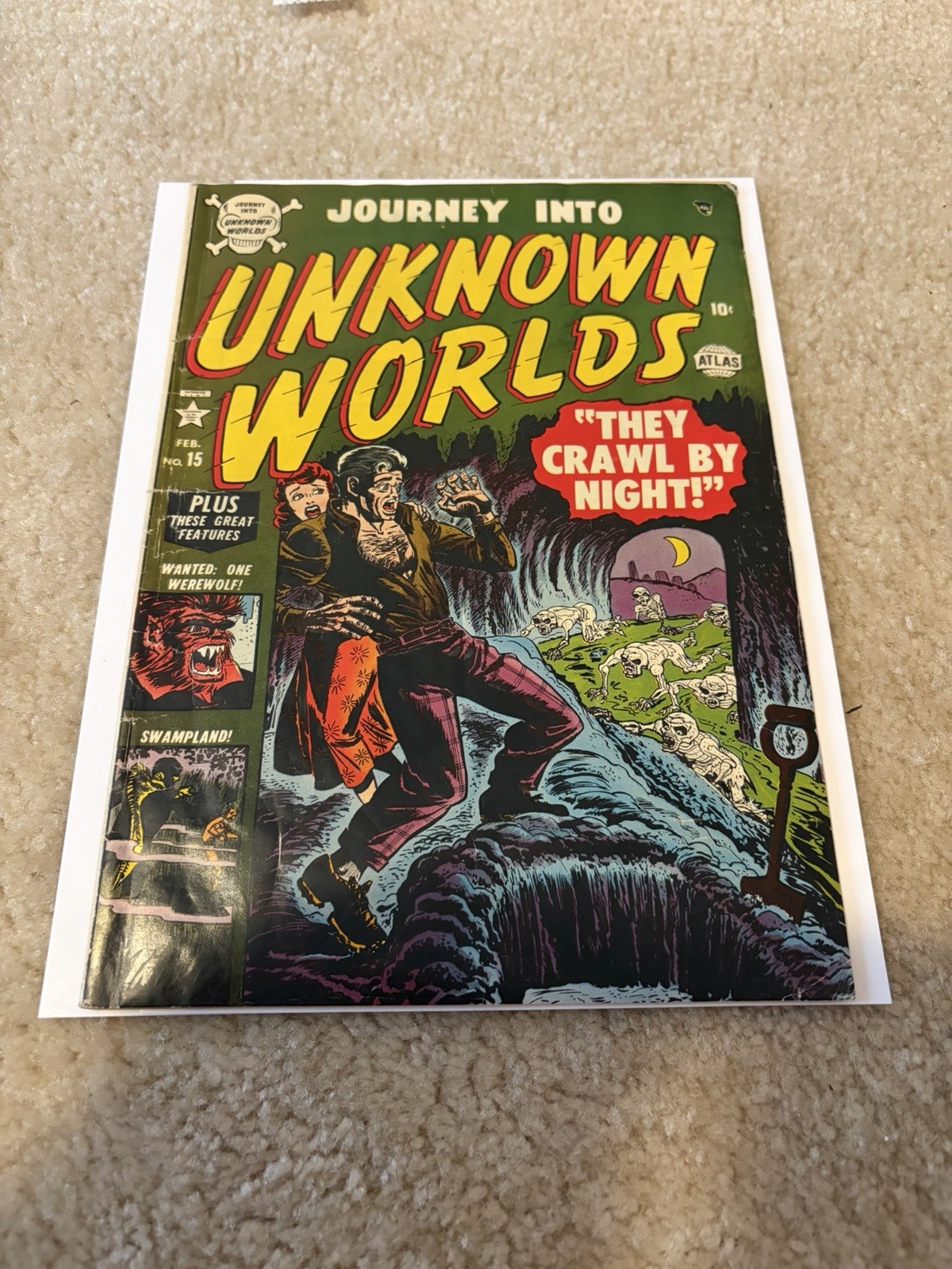 Atlas - JOURNEY INTO UNKNOWN WORLDS #15 - Stan Lee Horror Comics