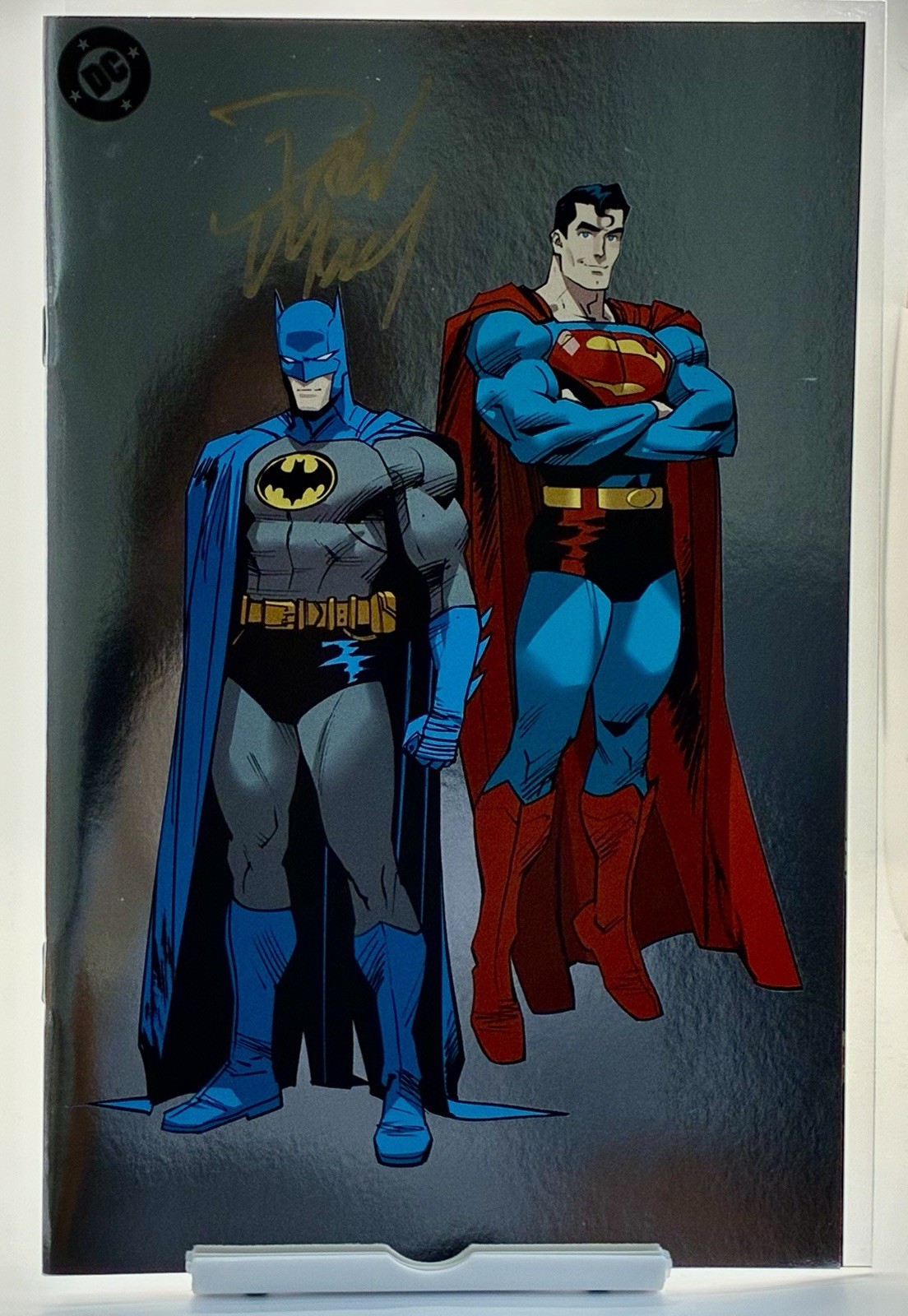 ✍🏼Batman Superman Foil Worlds Finest #49 Signed By Dan Mora W/COA