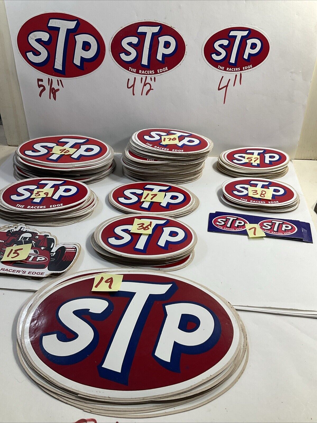STP vinal Stickers Vintage NASCAR FROM LATE 60s Over 500