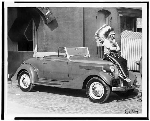 1934 Pontiac Indian Convertible General Motors Native American Display